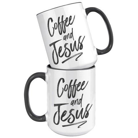 Coffee & Jesus Accent Mug - Man Up God's Way