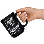 Coffee & Jesus Black Mug - Man Up God's Way