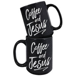 Coffee & Jesus Black Mug - Man Up God's Way