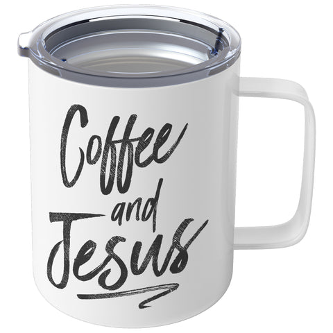 Coffee & Jesus Insulated Mug - Man Up God's Way